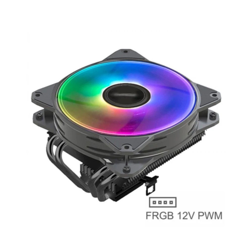 Cooler CPU 4 Pipes Fan 120 PWM ARGB 130x123x86mm