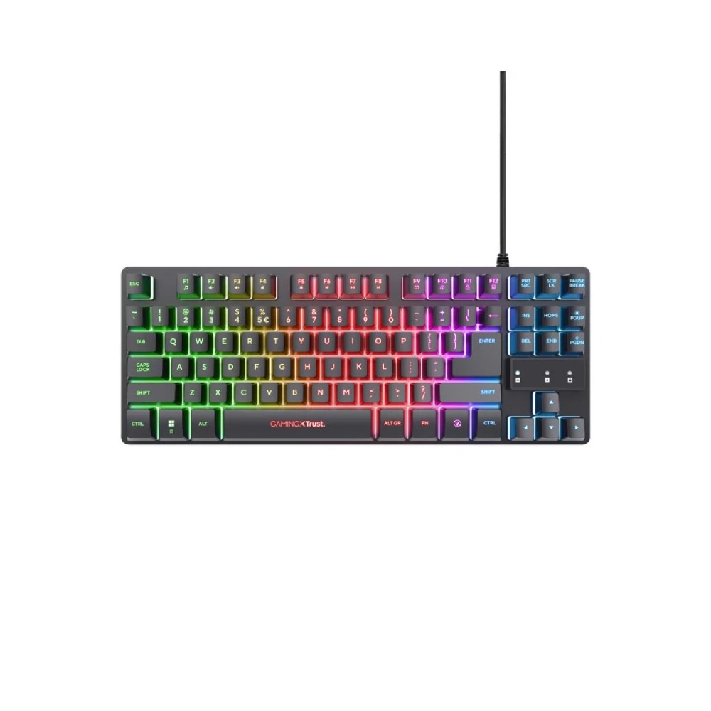 Teclado  gaming em metal compacto com iluminação LED multicor GXT833 THADO TKL Keyboard PT