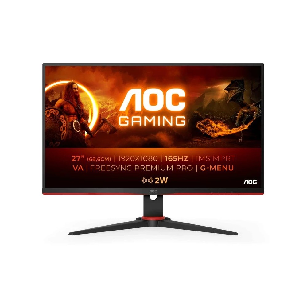 Monitor AOC - 27" VA Full HD / 165Hz / 1ms / AMD FreeSync - 27G2SAE/BK